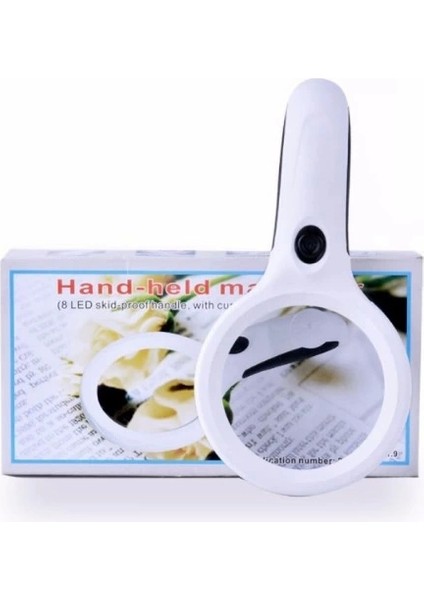 8 Ledli 3X75MM & 10X19MM El Büyüteç, Takı, Okuma,para Kontrol Için fiyatları