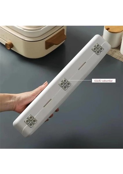 Streç Film ve Aluminyum Folyo Kesme Streç Film Kesici Vakum Sabitlemeli Streç Film Kesim modelleri