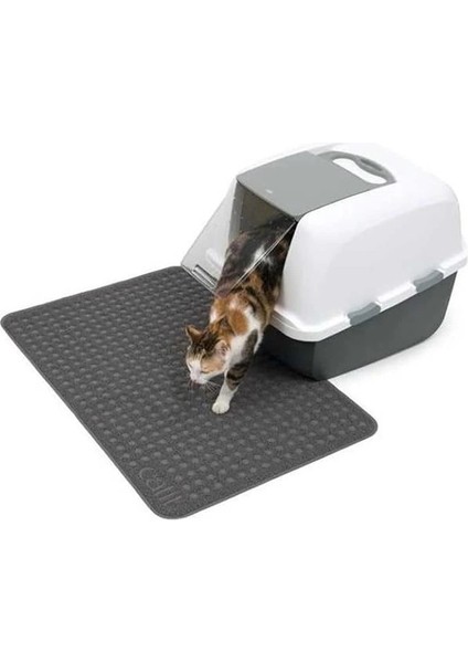 Catit Kedi Tuvaleti Için Serpme Matı, 60 x 90 Cm, Gri