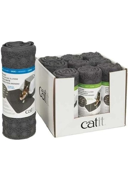 Catit Kedi Tuvaleti Için Serpme Matı, 60 x 90 Cm, Gri