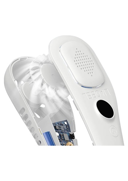 USB Şarjlı Giyilebilir Fan | 5 Kademeli Rüzgar Hızı, Sessiz Turbo Soğutma, 360° Hava Sirkülasyonu indirimleri