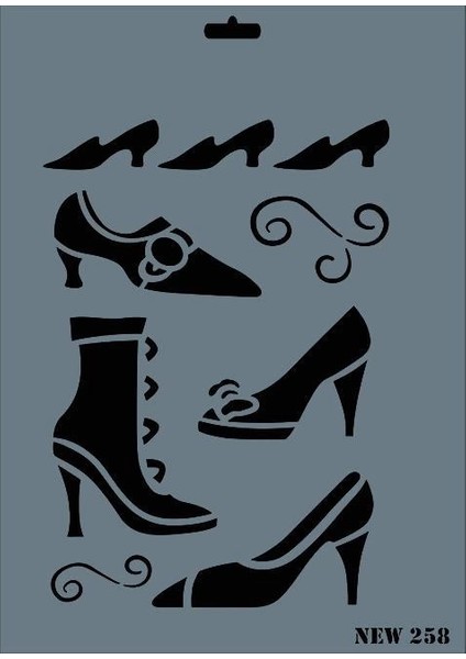 Rich New Seri N-258 Stencil 35X25 cm