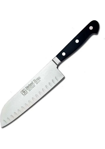 61950 - Sıcak Dövme Oluklu Santoku Şef Bıçağı 18 cm fiyatları