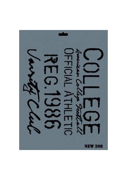 Rich New Seri N-208 Stencil 35X25 cm