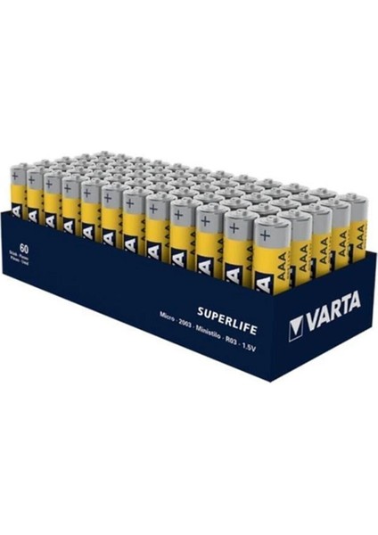 Varta Superlıfe Çinko Aaa Ince Kalem Pil 60LI Paket