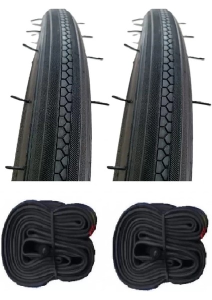 Diamond 27 Jant 27X1 1/4 (28/32-630) Bisiklet Dış Lastiği x 2 Adet + Leo Iç Lastik Seti