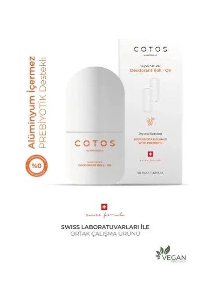 Cotos Deodorant Rollon (Anti̇per Spi̇rant Doğal Mi̇neral Tuz)