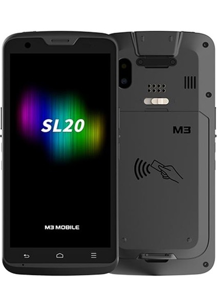 M3 Mobıle SL20W 2d Karekod Androıd 11 4GB/64GB 13MP Wıfı+Bluetooth 5.45&quot; Koruyucu Kılıf Dokunmatik Ekran El Terminali