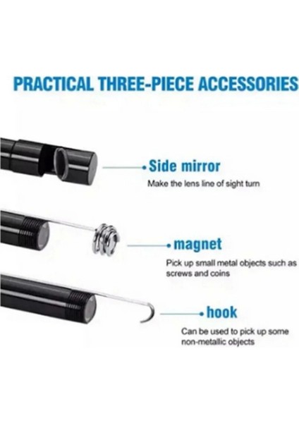 Endoskop Yılan Video Kamera Led’li 5 Metre 7 mm Sert Kablo Yüksek Kaliteli Stereo indirimleri