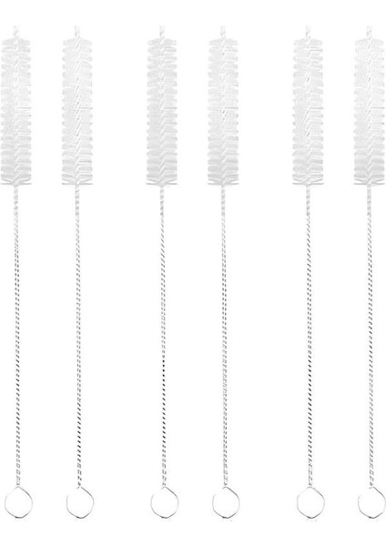 ® 6 Adet Pipet Temizleme Fırçası Suluk Akvaryum Biberon Temizlik Fırça Seti Cam Metal Çelik Bambu