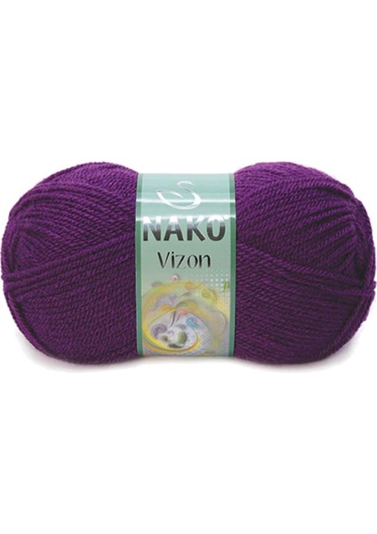 5 Adet Vizon Premium Akrilik El Örgü İpi Yünü Renk No:60 Mürdüm fiyatları