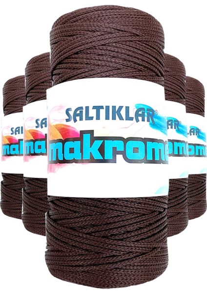5 Adet Polyester Makrome İpi 2070 Kahve 100 gr