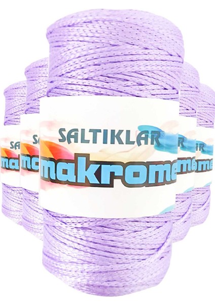 5 Adet Polyester Makrome İpi 3200 Lila 100 gr