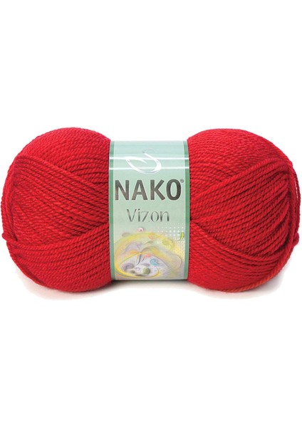 5 Adet Vizon Premium Akrilik El Örgü İpi Yünü Renk NO:251 Bayrak Kırmızı fiyatları