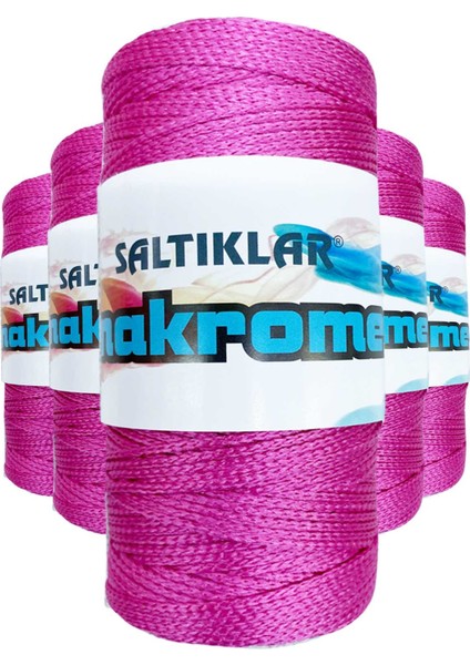5 Adet Polyester Makrome İpi 1538 Fuşya 100 gr