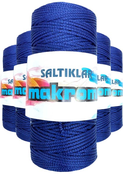 5 Adet Polyester Makrome İpi 370 Lacivert 100 gr
