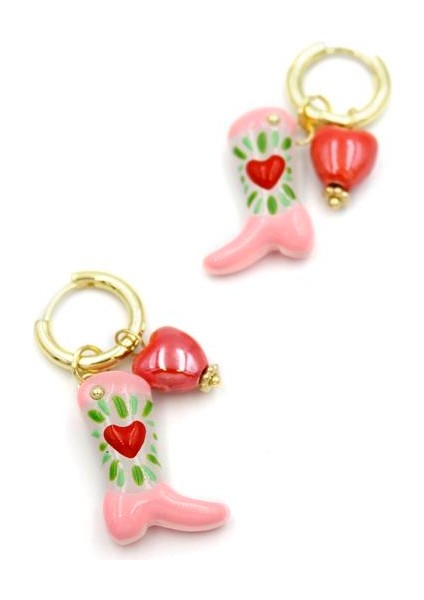 Çizme Küpe - Kırmızı fiyatları