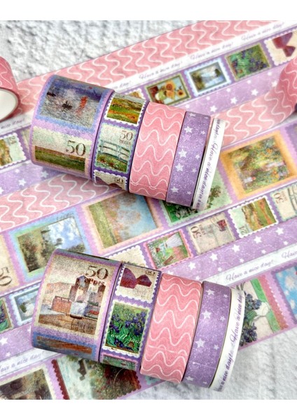 Pastel Art 10'lu Washi Bant Set/ Washi Tape / Bullet Journal / Scrapbook fırsatları