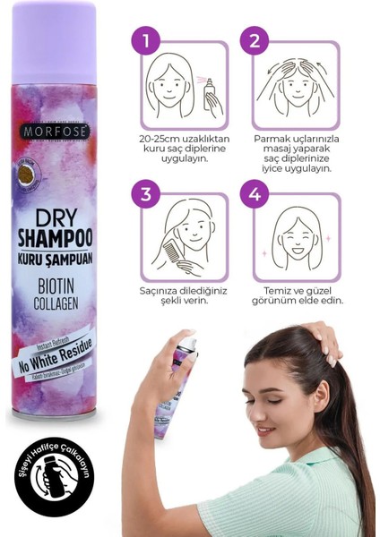 Kuru Şampuan Biotin Collagen 200 ml - Ekstra Hacim - Mrfs modelleri