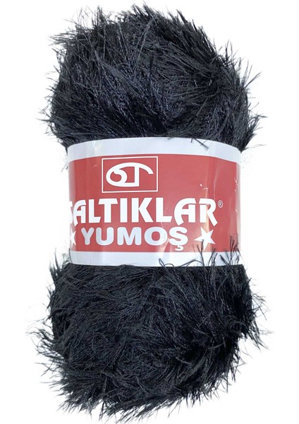 1 Adet Yumoş Sakallı El Örgü İpi Yünü Siyah