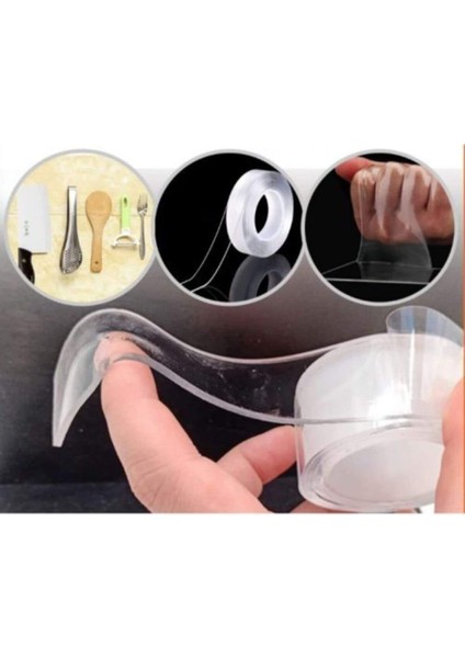 Çift Taraflı Akrilik Silikon Bant Yüksek Mukavemetli 18MM x 2 Metre