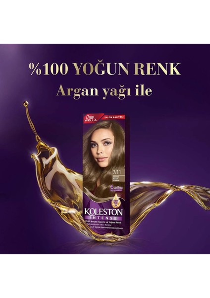 Koleston Intense Saç Boyası 7/11 Ekstra Küllü Kumral - Salon Kalitesi