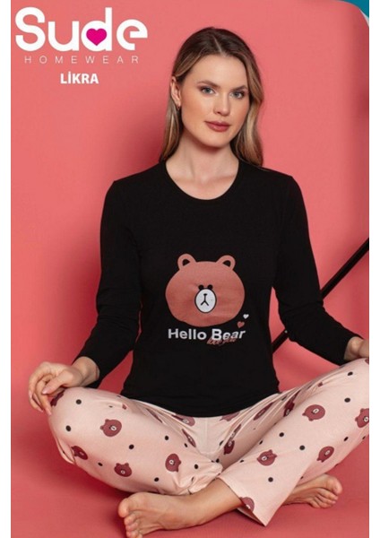 Sude Hello Bear Likralı Gawzera Pijama Takımı fırsatları