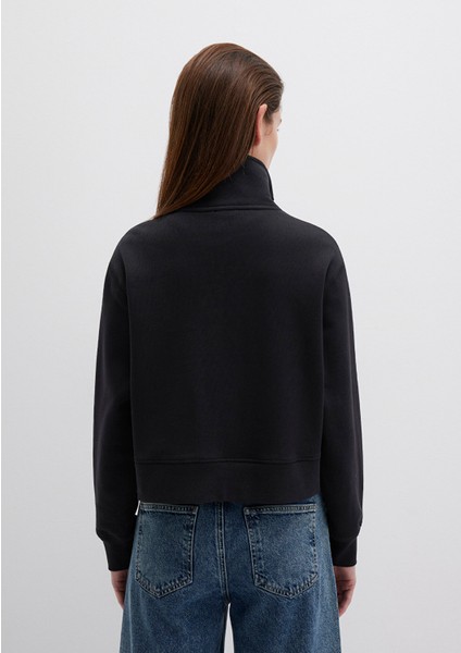 Yarı Fermuarlı Siyah Sweatshirt 1S10391-900 modelleri