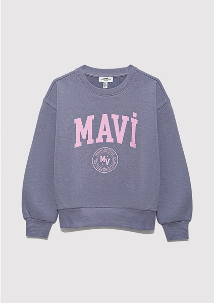 Mavi Logo Baskılı Mor Sweatshirt 7S10170-88095 modelleri