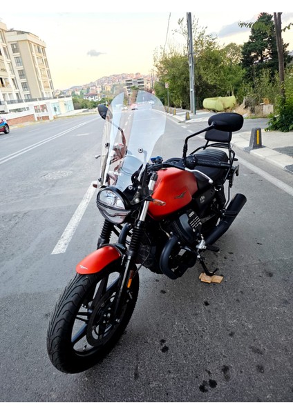Moto Guzzi V7 Stone Siperlik Ön Cam 2021-2023 Model 53CM Şeffaf Renkli 4mm Aparatsızdır