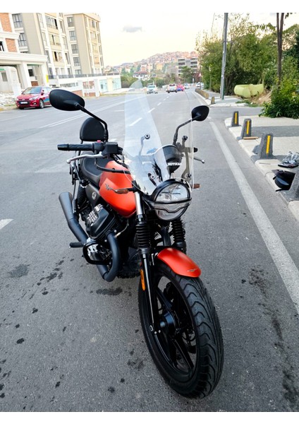 Moto Guzzi V7 Stone Siperlik Ön Cam 2021-2023 Model 53CM Şeffaf Renkli 4mm Aparatsızdır