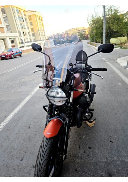 Moto Guzzi V7 Stone Siperlik Ön Cam 2021-2023 Model 53CM Füme Renkli 4mm Aparatsızdır