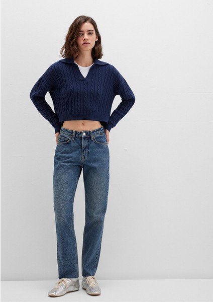 Lacivert Triko Polo 1710717-70497 fiyatları