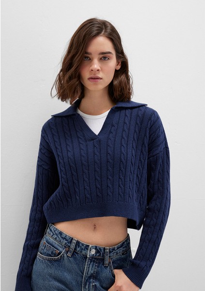 Lacivert Triko Polo 1710717-70497 modelleri