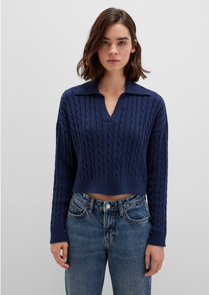 Lacivert Triko Polo 1710717-70497 indirimleri