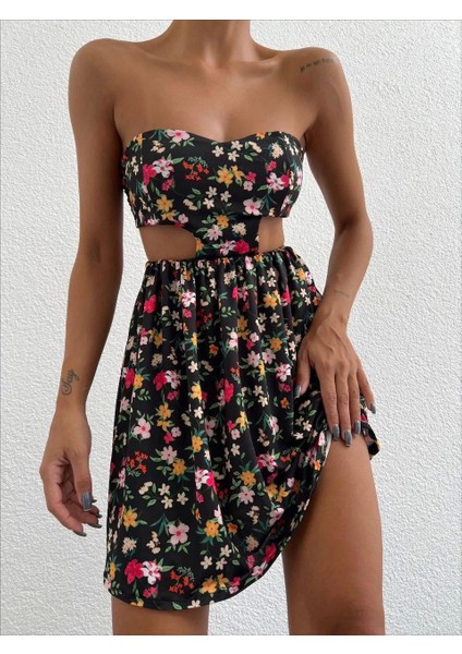 Straplez Elbise Baskılı fırsatları