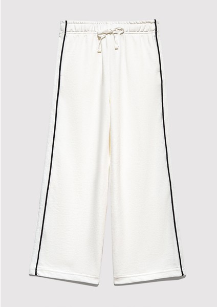 Çizgi Detaylı Beyaz Eşofman Altı 7010021-70057 fırsatları