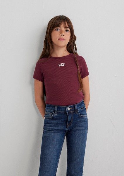 Mavi Logo Baskılı Bordo Tişört 7610350-70393 fiyatları