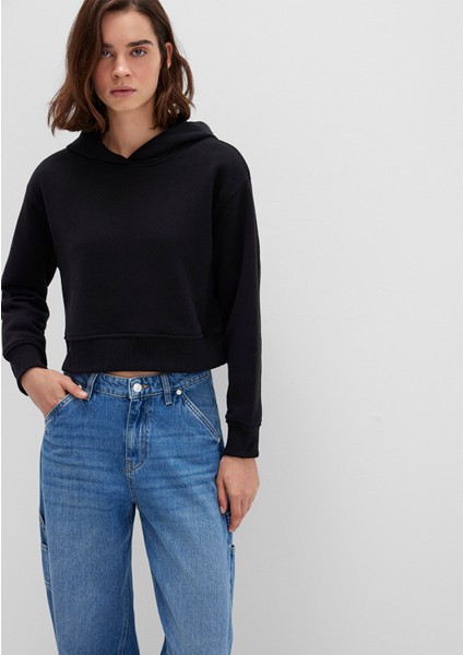 Kapüşonlu Siyah Sweatshirt 1S10386-900 fiyatları