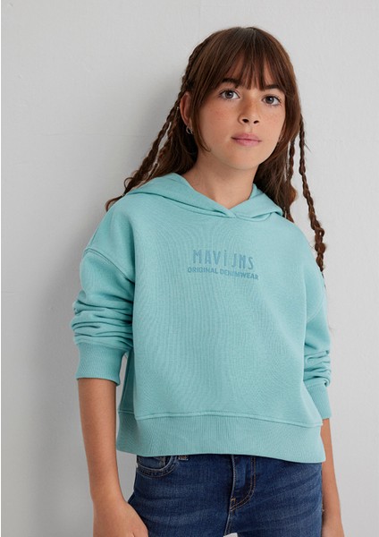 Mavi Baskılı Yeşil Sweatshirt 7S10145-71748