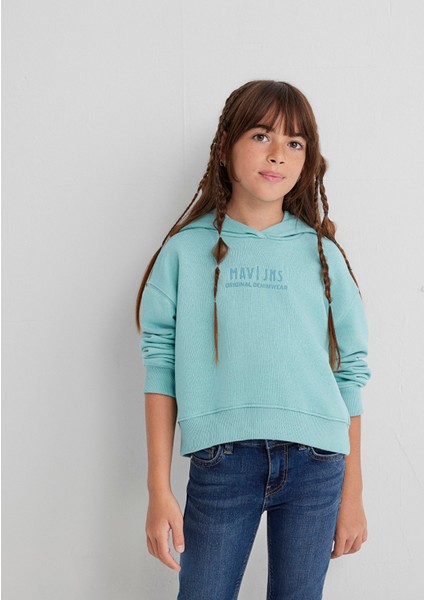 Mavi Baskılı Yeşil Sweatshirt 7S10145-71748 fiyatları