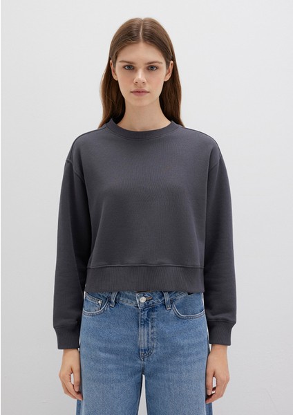 Bisiklet Yaka Antrasit Sweatshirt 1S10387-83620 modelleri