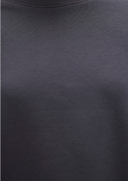 Bisiklet Yaka Antrasit Sweatshirt 1S10387-83620