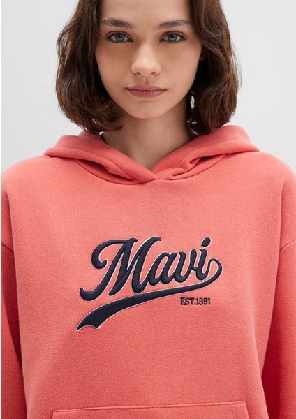 Mavi Logo Baskılı Pembe Sweatshirt 1S10420-71076