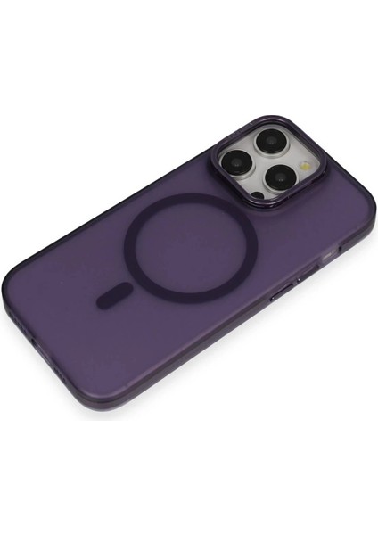 iPhone 14 Pro Frost Standlı Magsafe Kapak - Derin MOR-(5796) fiyatları