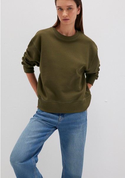 Bisiklet Yaka Haki Sweatshirt 1S10390-71589 fiyatları