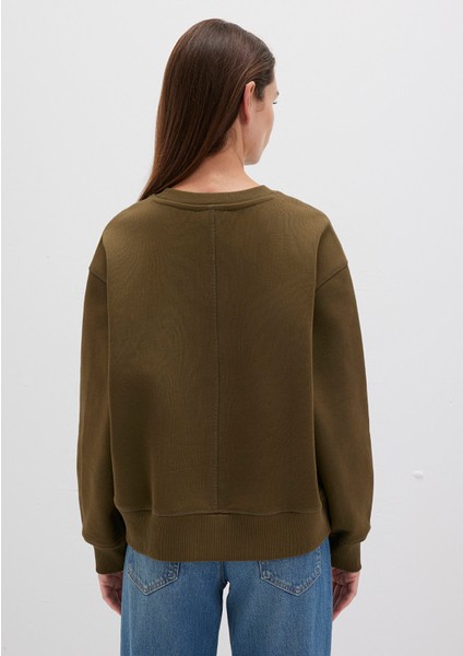 Bisiklet Yaka Haki Sweatshirt 1S10390-71589 fırsatları