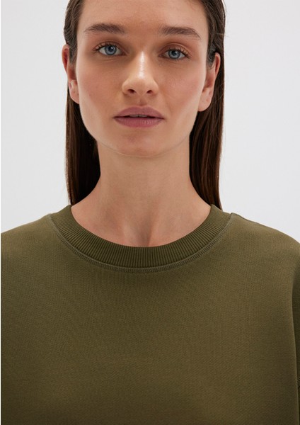 Bisiklet Yaka Haki Sweatshirt 1S10390-71589 indirimleri