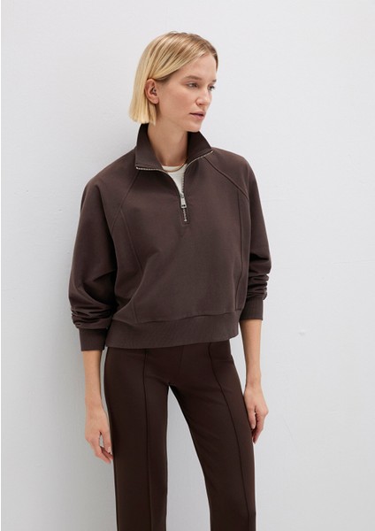 Yarı Fermuarlı Kahverengi Sweatshirt 1S10439-70236 fiyatları