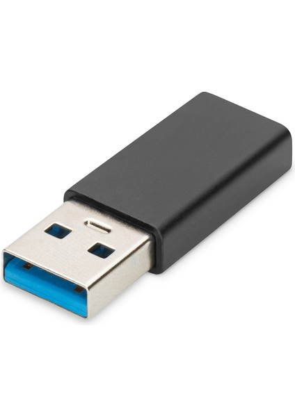 Digitus USB Tip C™ Adaptörü, USB Tip A Erkek &lt;-&gt; USB Tip C Dişi, 3A, 5gb (Super Speed), USB 3.0, Siyah Renk&lt;br&gt; digitus USB Type-C Adapter, Type A To C M/f, 3A, 5gb, 3.0 Version, Black